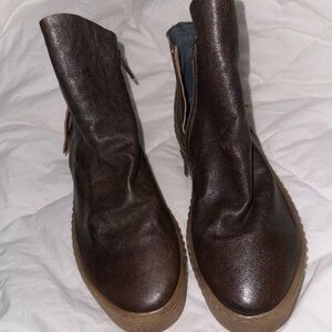 Eric Michael Dark Brown Ankle Booties